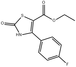 4-(4-FLUORO-PHENYL)-2-OXO-2,3-DIHYDRO-THIAZOLE-5-CARBOXYLIC ACID ETHYL ESTER 结构式