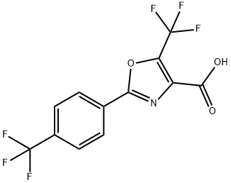 5-(三氟甲基)-2-(4-(三氟甲基)苯基)恶唑-4-羧酸 结构式