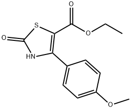 4-(4-甲氧基苯基)-2-氧代-2,3-二氢噻唑-5-甲酸乙酯 结构式