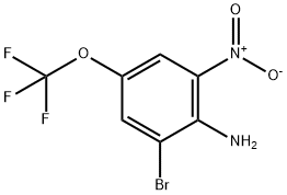 2-溴-4-三氟甲氧基-6-硝基苯胺 结构式