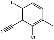 2-氯-6-氟-3-甲基氰苯 结构式