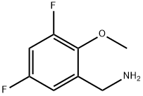 3,5-二氟-2-甲氧基苄胺 结构式
