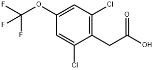 2,6-二氯-4-(三氟甲氧)苯醋酸 结构式