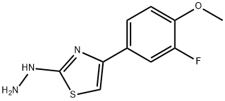 4-(3-氟-4-甲氧基苯基)-2-肼-2,3-二氢噻唑 结构式