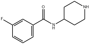 3-氟-N-(哌啶-4-基)苯甲酰胺 结构式