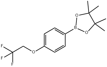 4,4,5,5-四甲基-2-(4-(2,2,2-三氟乙氧基)苯基)-1,3,2-二氧硼戊环 结构式