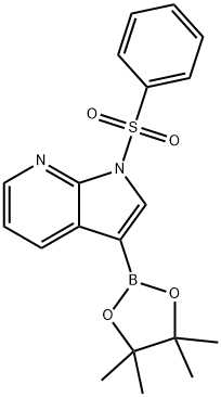 1-苯磺酰基吡咯并吡啶-3-硼酸酯 结构式