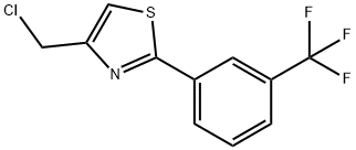 4-(氯甲基)-2-[3-(三氟甲基)苯基]-1,3-噻唑 结构式