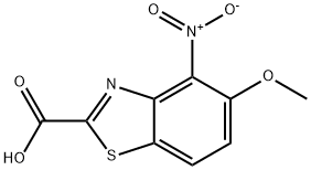 5-甲氧基-4-硝基-2-苯并噻唑羧酸 结构式