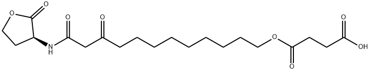 (S)-4-((10,12-二氧-12-((2-羰基四氢呋喃-3-基)胺)十二烷基)氧基)-4-羰基丁酸 结构式