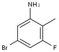5-溴-3-氟-2-甲基苯胺 结构式