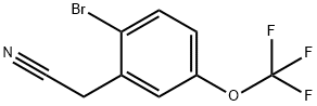 2-(2-溴-5-(三氟甲氧基)苯基)乙腈 结构式