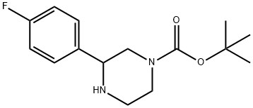 1-BOC-3-(4-氟苯基)哌嗪 结构式
