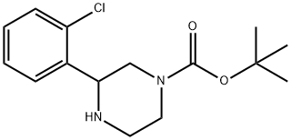 3-(2-氯苯基)哌嗪-1-羧酸叔丁酯 结构式