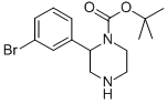 1-BOC-2-(3-溴苯基)哌嗪 结构式