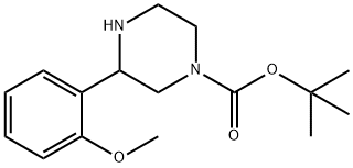 3-(2-METHOXY-PHENYL)-PIPERAZINE-1-CARBOXYLIC ACID TERT-BUTYL ESTER 结构式