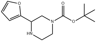 1-BOC-3-呋喃-2-基-哌嗪 结构式
