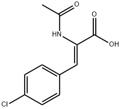 (Z)-2-ACETAMIDO-3-(4-CHLOROPHENYL)ACRYLIC ACID 结构式
