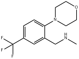 N-甲基-1-(2-吗啉-5-(三氟甲基)苯基)甲胺 结构式