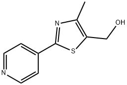 4-甲基-2-(4-吡啶基)-5-噻唑甲醇 结构式
