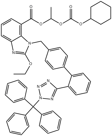 三苯甲基坎地沙坦西来替昔酯 结构式