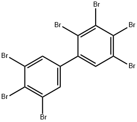 2,3,3',4,4',5,5'-七溴联苯 结构式