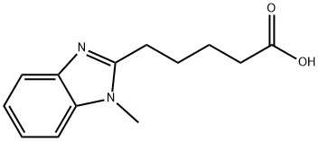 5-(1-Methyl-1H-benzoimidazol-2-yl)-pentanoic acid 结构式
