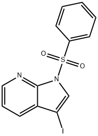 1-苯磺酰基-3- 碘 -1H- 吡咯[2,3-B]吡啶 结构式