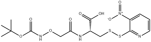 (R)-2,2-diMethyl-10-(((3-nitropyridin-2-yl)disulfanyl)Methyl)-4,8-dioxo-3,6-dioxa-5,9-diazaundecan-11-oic acid 结构式