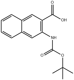 BOC-3-氨基-2-萘甲酸 结构式