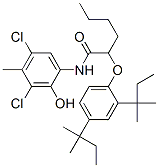 2-[2,4-bis(1,1-dimethylpropyl)phenoxy]-N-(3,5-dichloro-2-hydroxy-4-methylphenyl)hexanamide 结构式