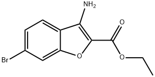 乙基 3-氨基-6-溴-1-苯并呋喃-2-羧酸 结构式