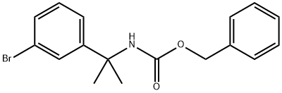 氨基甲酸,[1-(3-溴苯基)-1-甲基乙基]-,苯基甲基酯 结构式