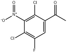 2,4-二氯-5-氟-3-硝基苯乙酮 结构式