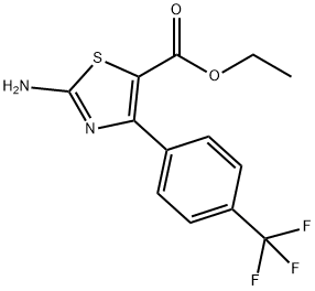 2-氨基-4-(4-(三氟甲基)苯基)噻唑-5-羧酸乙酯 结构式