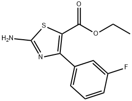 2-氨基-4-(3-氟苯基)-1,3-噻唑-5-甲酸乙酯 结构式