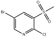 5-溴-2-氯-3-甲磺酰吡啶 结构式
