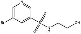 5-broMo-N-(2-hydroxyethyl)pyridine-3-sulfonaMide 结构式