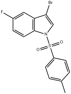 1-(对甲基苯磺酰基)-3-溴-5-氟吲哚 结构式
