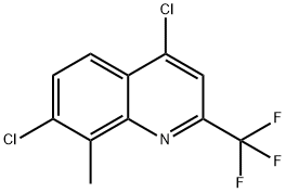 4,7-DICHLORO-8-METHYL-2-(TRIFLUOROMETHYL)QUINOLINE 结构式