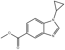 1-环丙基苯并咪唑-5-羧酸甲酯 结构式