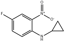 N-环丙基-4-氟-2-硝基苯胺 结构式