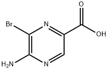 2-氨基-3-溴吡嗪-5-羧酸 结构式
