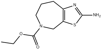 2-AMINO-4,6,7,8-TETRAHYDRO-5-(N-CARBETHOXY)THIAZOLO[5,4-D]AZEPINE 结构式