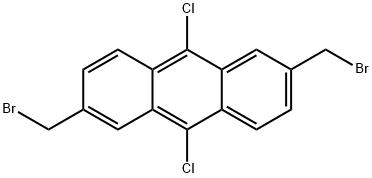 9,10-Dichloro-2,6-bis(bromomethyl)anthracene 结构式