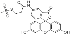 2-[(5-Fluoresceinyl)aminocarbonyl]ethyl Methanethiosulfonate 结构式