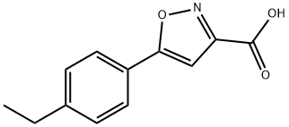 5-(4-ETHYL-PHENYL)-ISOXAZOLE-3-CARBOXYLIC ACID 结构式