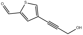 4-(3-羟基丙-1-炔-1-基)噻吩-2-甲醛 结构式