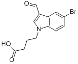 1H-INDOLE-1-BUTANOIC ACID, 5-BROMO-3-FORMYL- 结构式