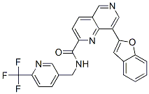 8-(1-BENZOFURAN-2-YL)-N-([6-(TRIFLUOROMETHYL)PYRIDIN-3-YL]METHYL)-1,6-NAPHTHYRIDINE-2-CARBOXAMIDE 结构式